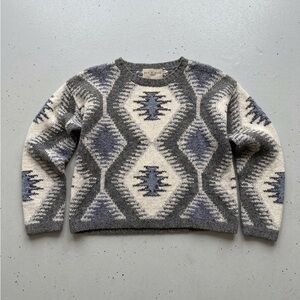 Vintage 80s The Limited America Collection Southwestern Knit Sweater Wool Cotton